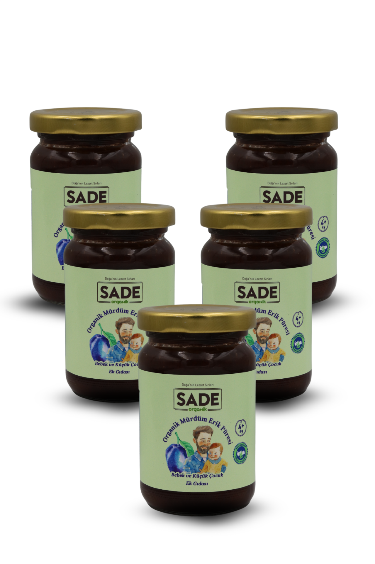 Organik Mürdüm Erik Püresi 100gr 5'Lİ Paket (4+ay)