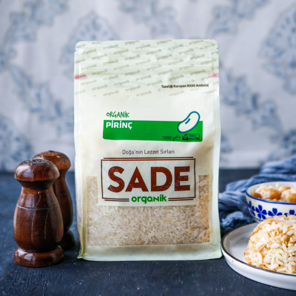 Sade Organik Pirinç 1000 gr görseli.