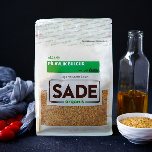 Sade Organik Pilavlık Bulgur 1000 gr görseli.