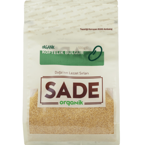 Sade Organik Köftelik Bulgur 500 gr görseli.