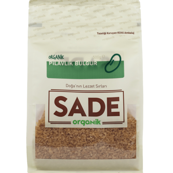Sade Organik Pilavlık Bulgur 500 gr görseli.