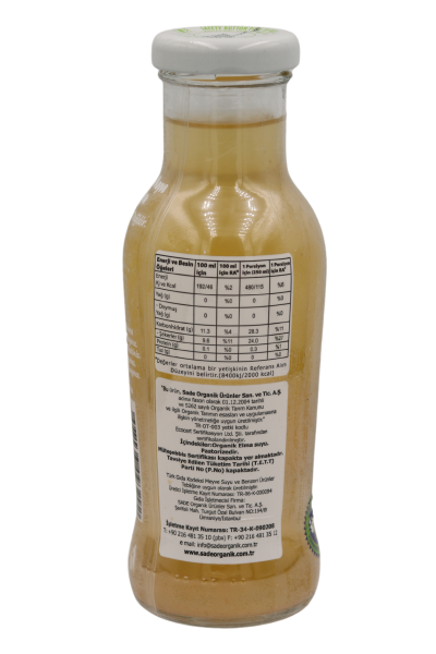 Sade Organik Elma Suyu 250 ml