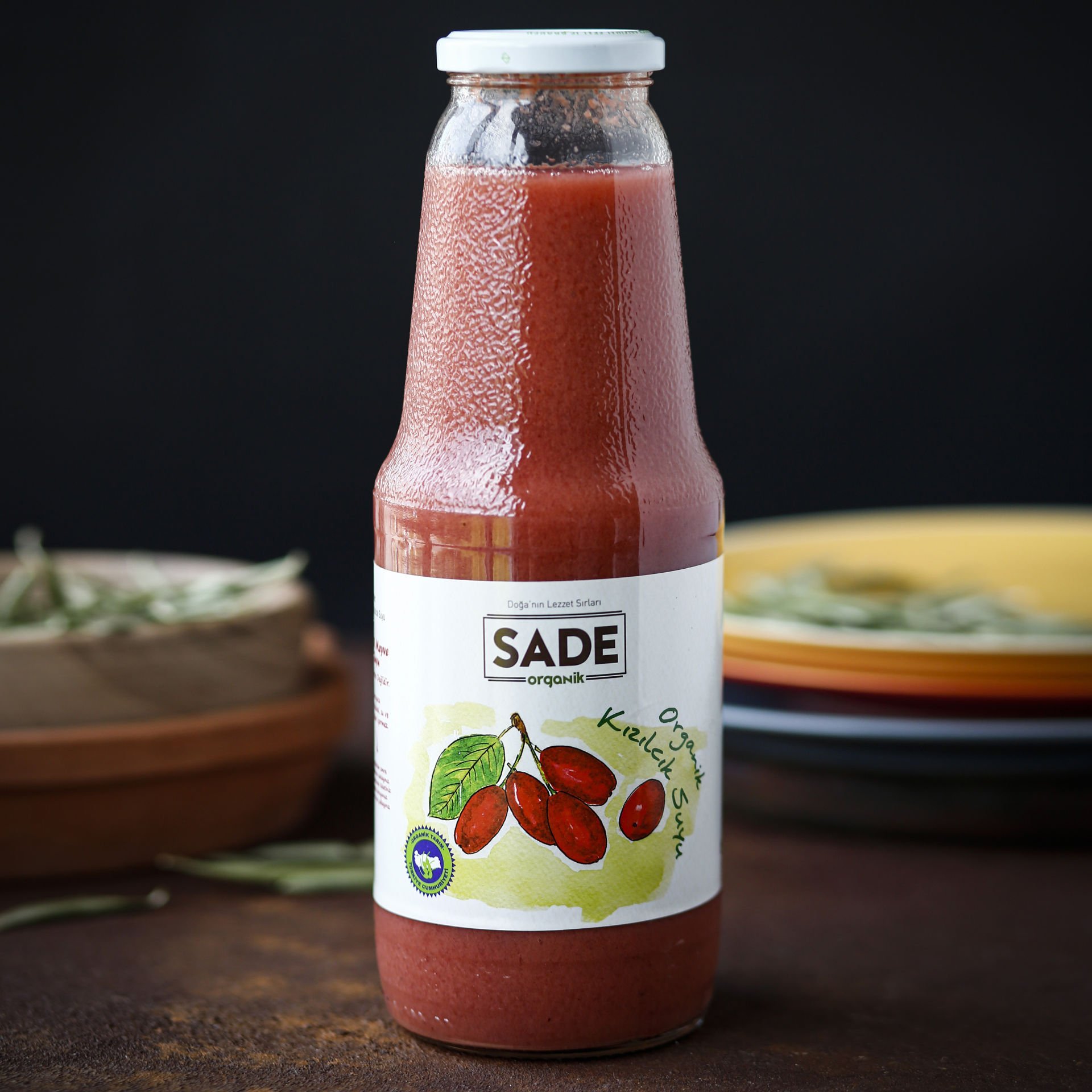 Sade Organik Kızılcık Suyu 1000ml