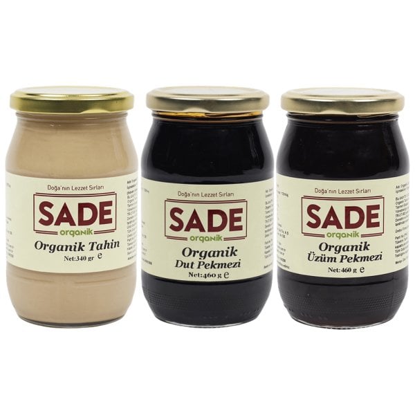 Sade Organik Tahin & Dut Pekmezi & Üzüm Pekmezi