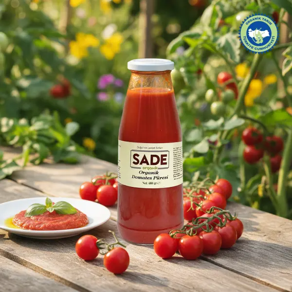 Sade Organik Domates Püresi 680 gr. görseli.