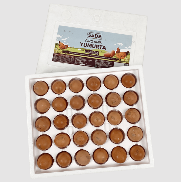 Sade Organik 30'lu Yumurta (Köpük Viyollü )