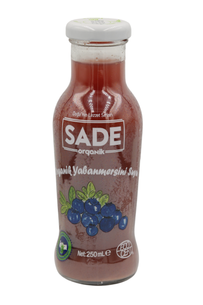 Sade Organik Yaban Mersini Suyu 250 ml görseli.