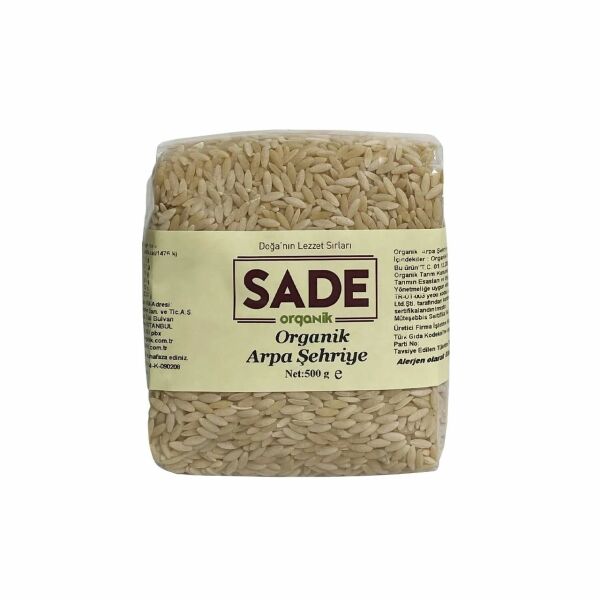Sade Organik Arpa Ve Tel Şehriye ( 2x500 gr )