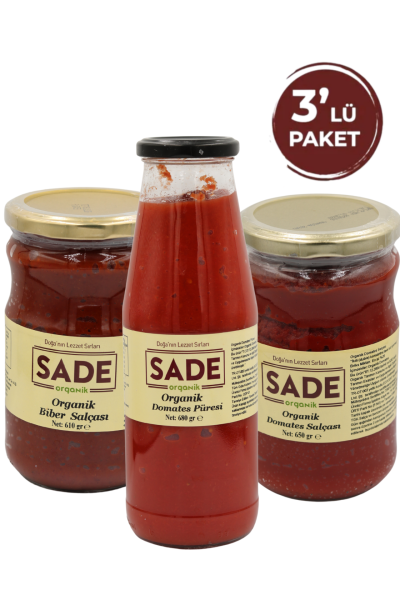 Sade Organik Domates & Biber Salçası ve Domates Püresi