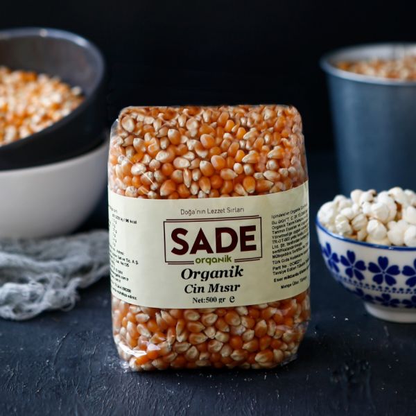 Sade Organik Cin Mısır 500 gr 5'li Paket (5 X 500 Gr.)