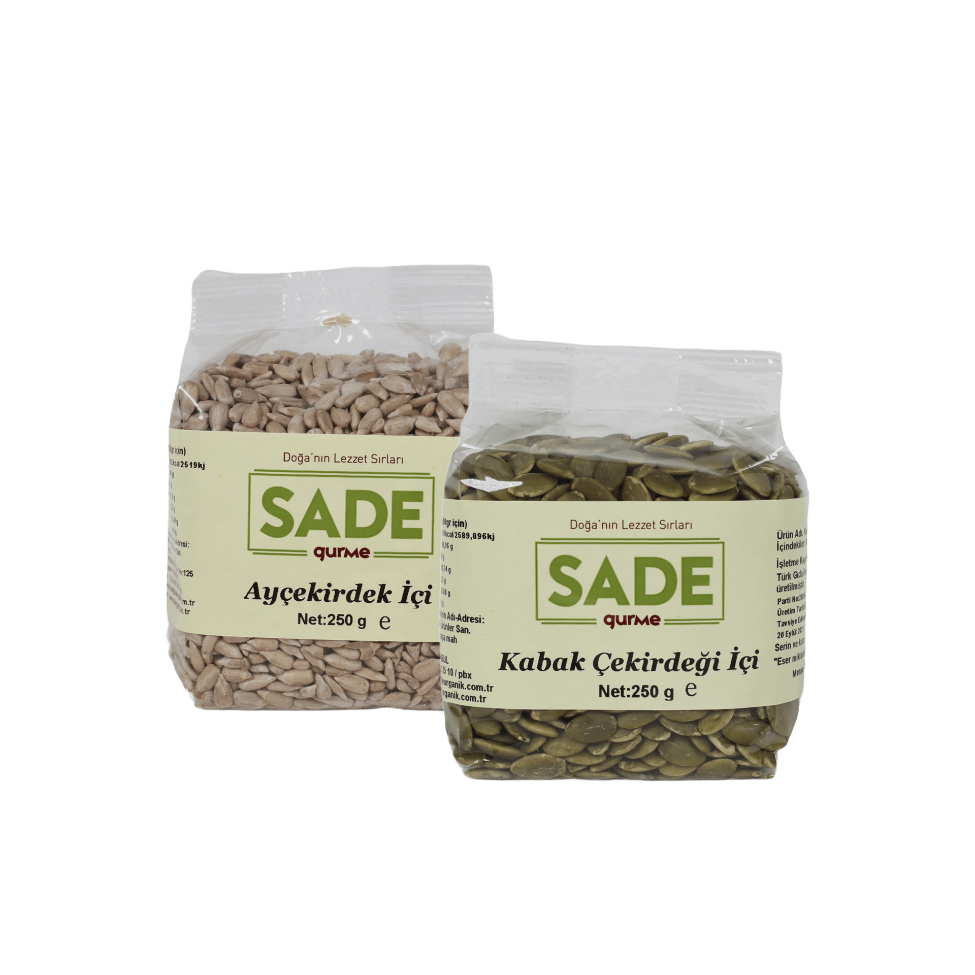Sade Gurme Ayçekirdek Içi 250 gr Ve Kabak Çekirdeği 250 gr