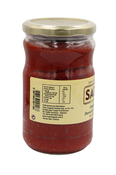 Sade Organik Domates Salçası 650 gr 2'li Paket