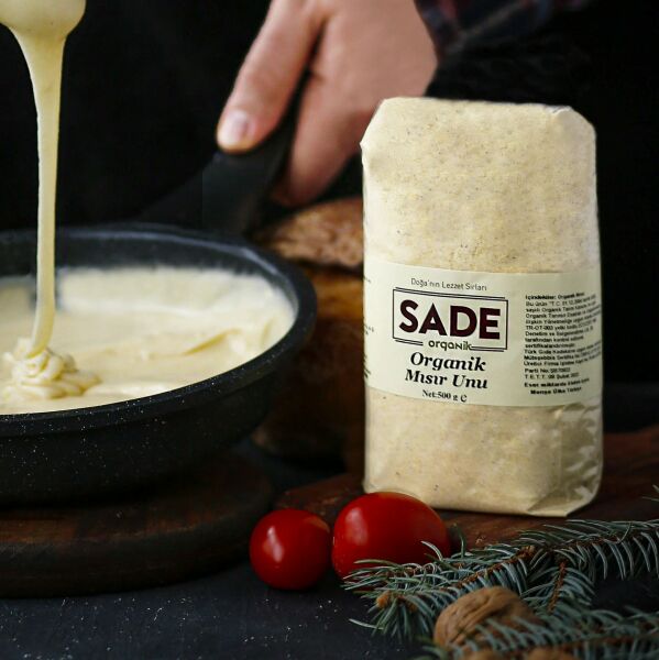Sade Organik Mısır Unu 500 Gr 5 ' li Paket