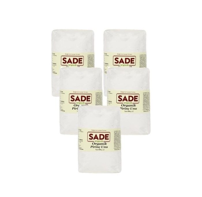 Sade Organik Pirinç Unu 500 Gr 5 ' li Paket