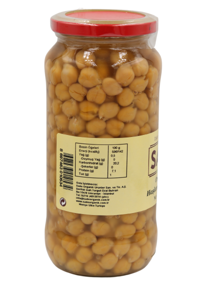 SADE ORGANİK HAŞLANMIŞ NOHUT KONSERVE 400 GR