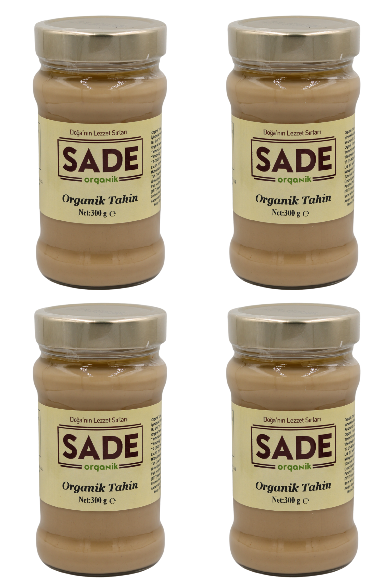 SADE ORGANİK TAHİN 300 GR 4 LÜ PAKET