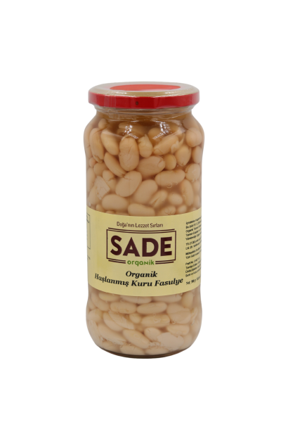 Sade Organik Haşlanmış Kuru Fasulye 400 GR görseli.