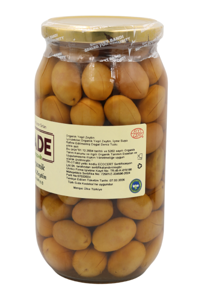 Sade Organik Yeşil Zeytin 600 GR