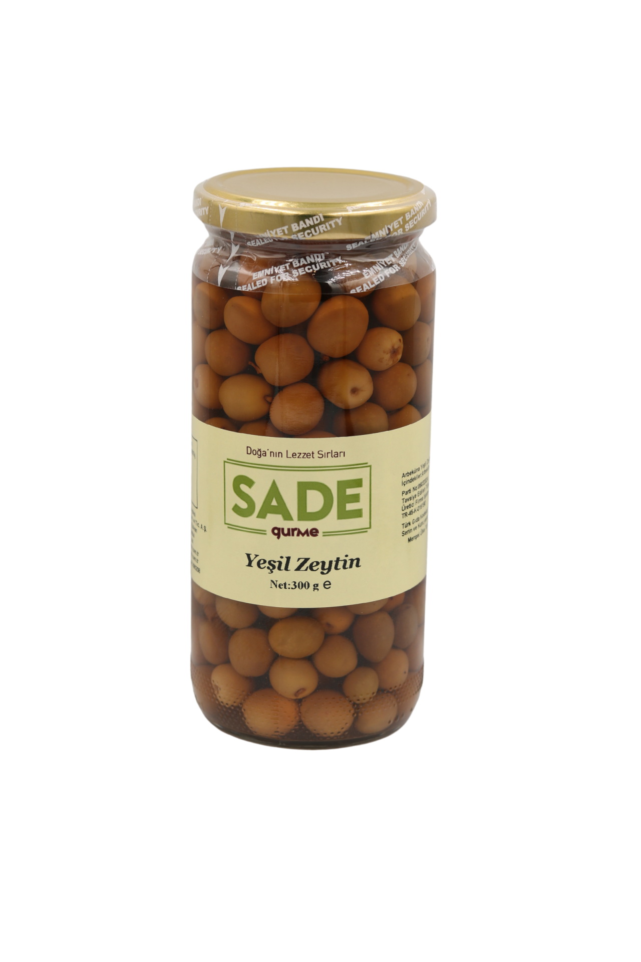 Sade Gurme Yeşil Zeytin 300 GR
