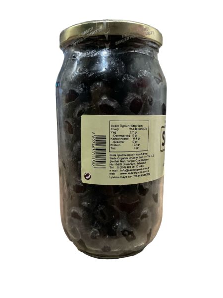 Sade Organik Siyah Zeytin Güneşte Kurutma 650 GR