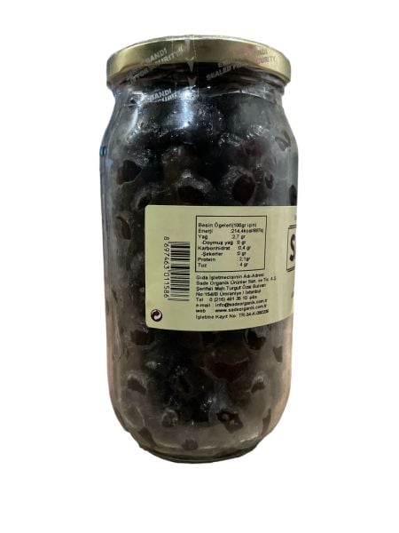 Sade Organik Siyah Zeytin Güneşte Kurutma - 650 GR | Organik ve Doğal Siyah Zeytin