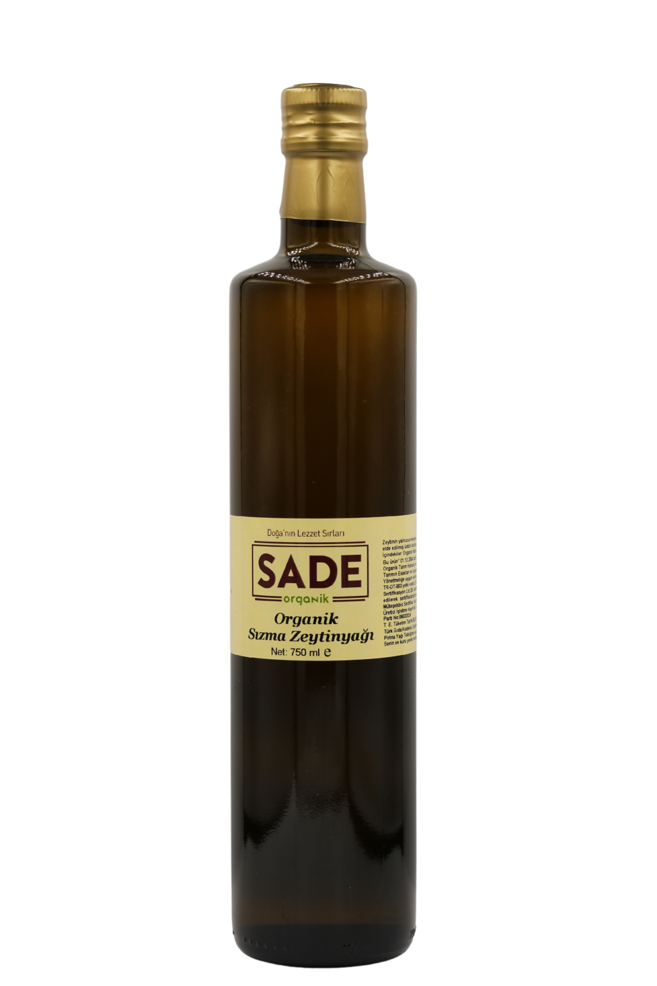 Sade Organik Sızma Zeytinyağı 750 ML