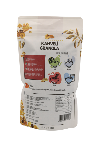 Sade Gurme Kahveli Granola - 200 g | Katkısız ve Doğal