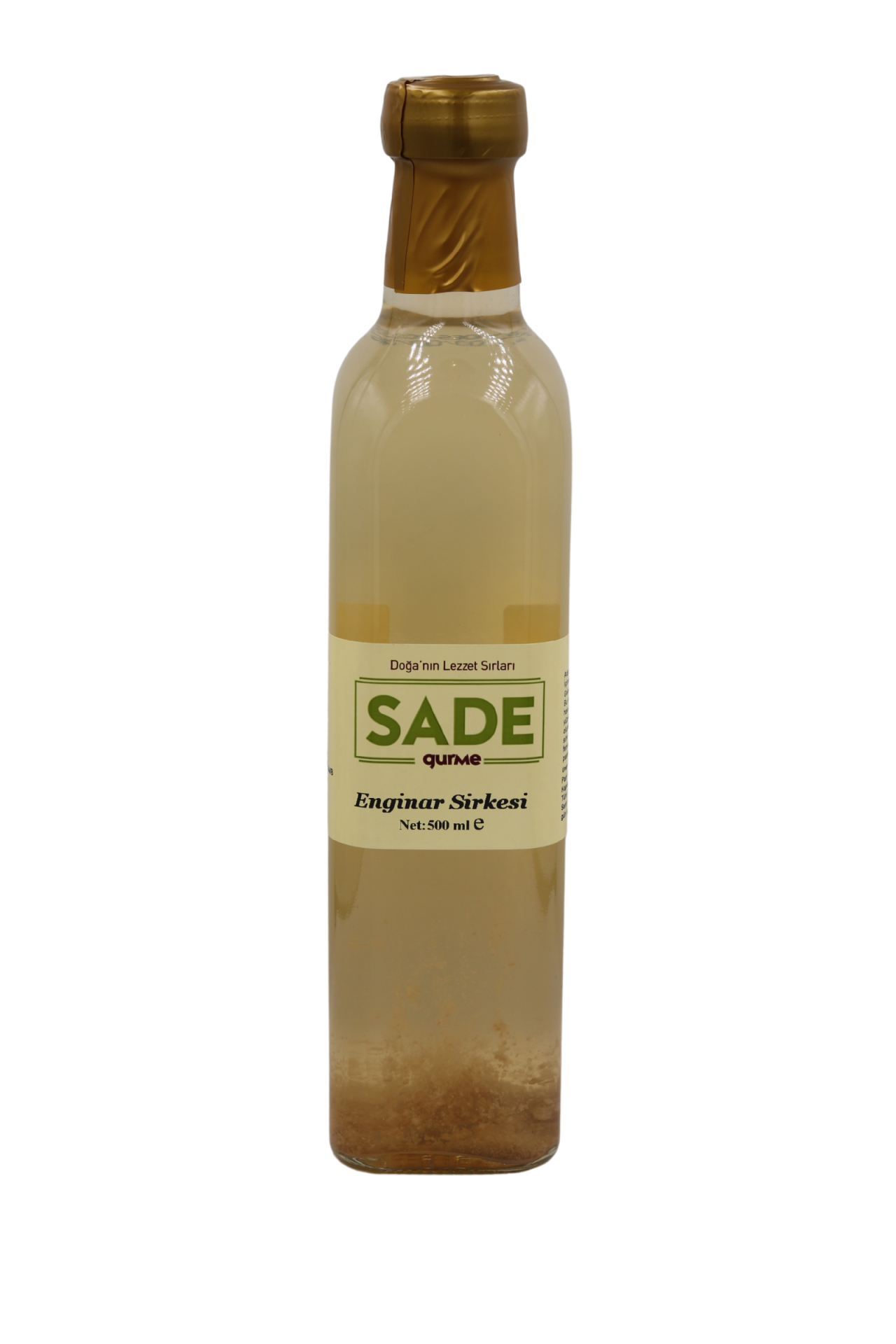 Sade Organik Enginar Sirkesi - 500 ml | Katkısız ve Doğal