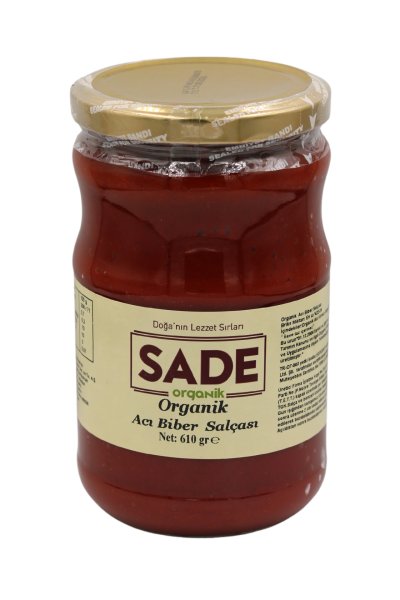 SADE ORGANİK ACI BİBER SALÇASI (ACI) 610 GR