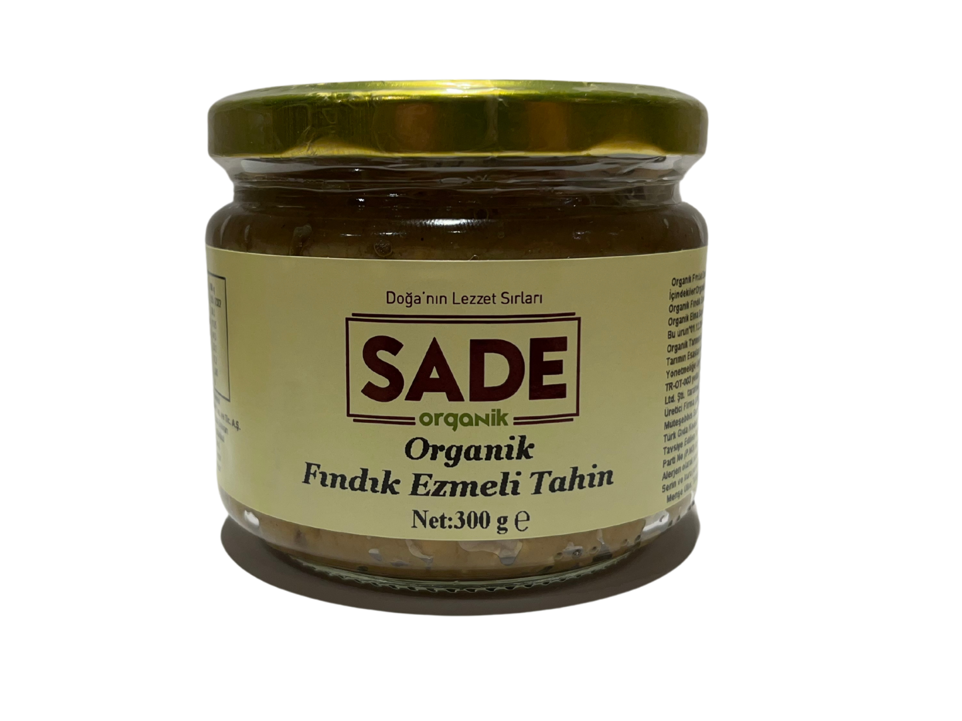 SADE ORGANİK FINDIK EZMELİ TAHİN 300gr