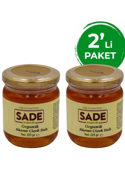 Organik Süzme Çiçek Balı   225 g x 2 Paket | Doğal ve Katkısız görseli.