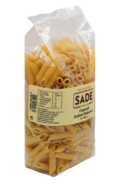 Sade Organik Kalem Makarna 500 gr 5'li Paket