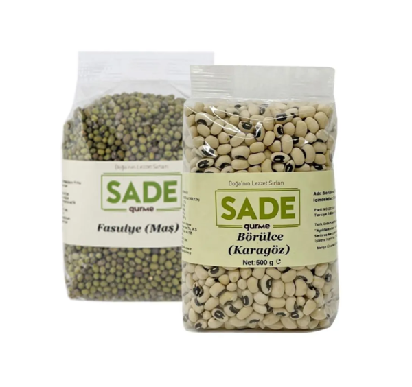 SADE KARAGÖZ BÖRÜLCE 500 GR VE MAŞ FASULYE 500 GR
