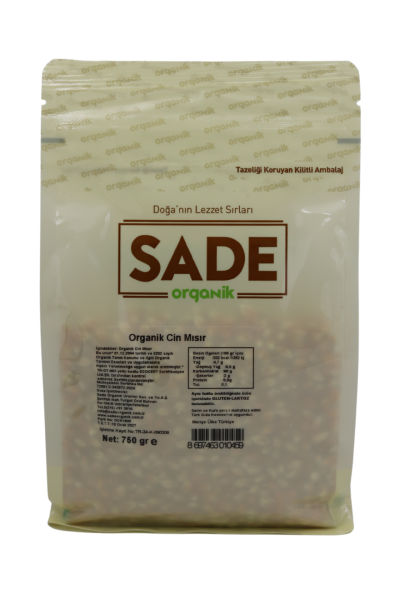 SADE ORGANİK CİN MISIR 750 GR 3 LÜ PAKET