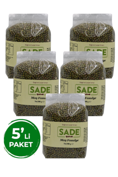 Sade Gurme Maş Fasulye 500 gr 5'li Paket