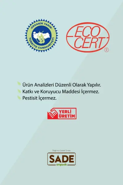 Sade Organik Elma Püresi 100 gr  (+4 Ay)