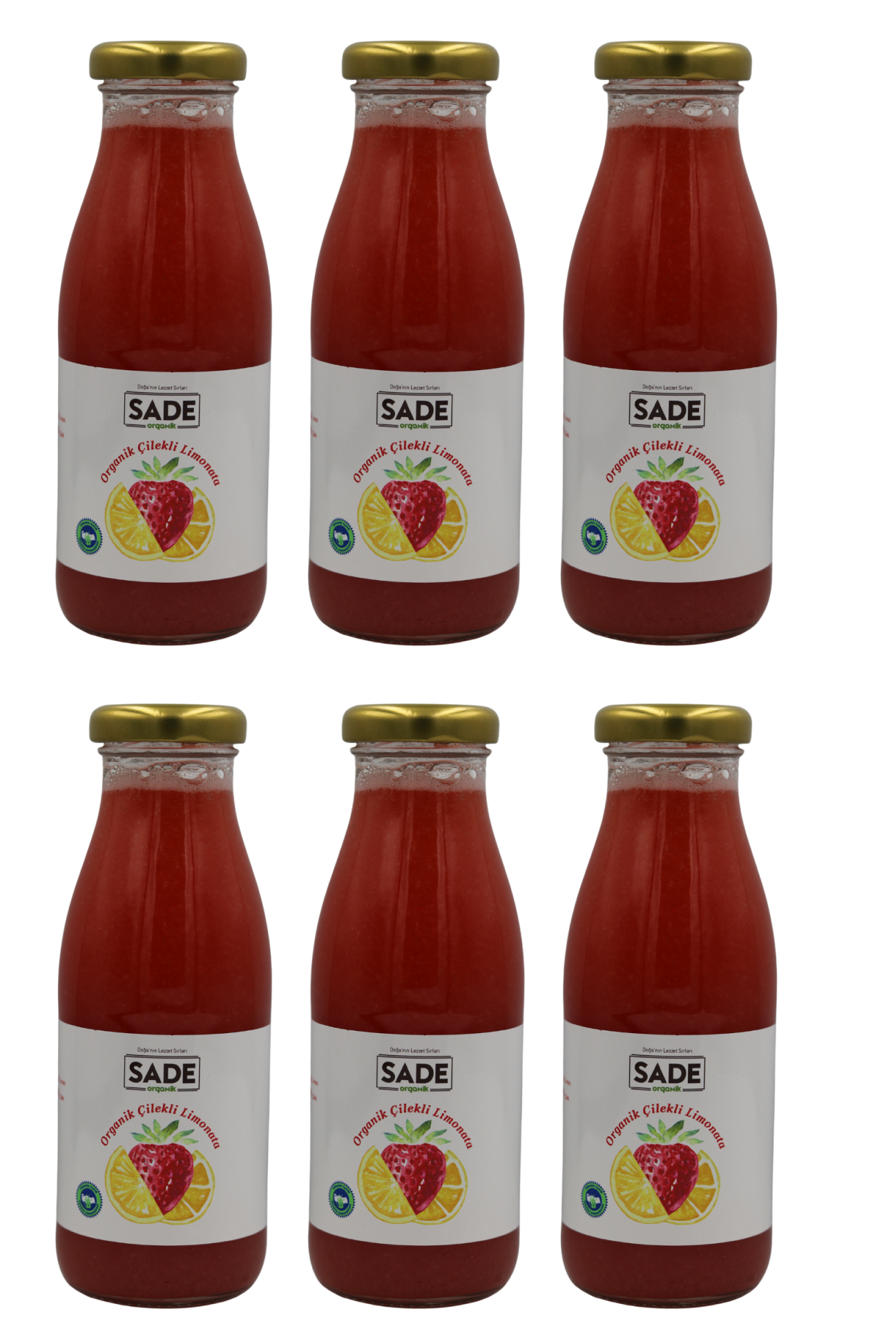 Organik Çilekli Limonata 250 ml. 6'lı Paket