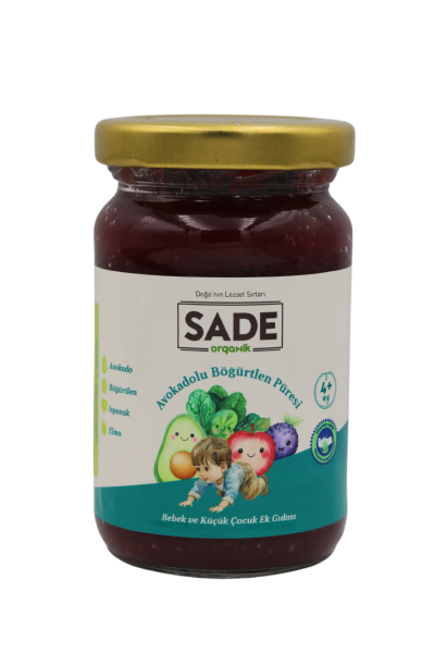 Sade Organik Avokadolu – Böğürtlen Püresi 100 gr (+4 Ay)