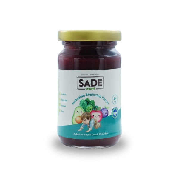 Sade Organik Avokadolu – Böğürtlen Püresi 100 gr (+4 Ay)