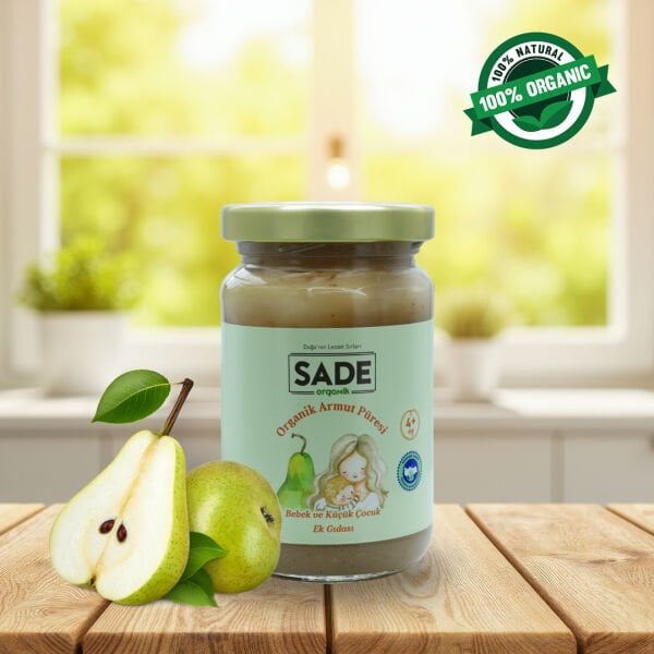 Sade Organik Armut Püresi 100 gr (+4 Ay)
