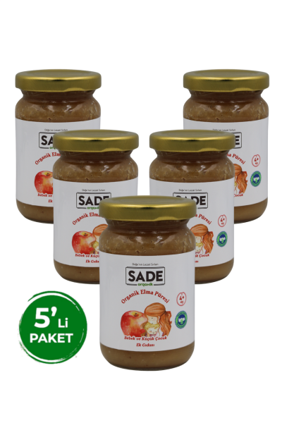 Organik Elma Püresi 100gr +4 Ay ( 5'li Paket )