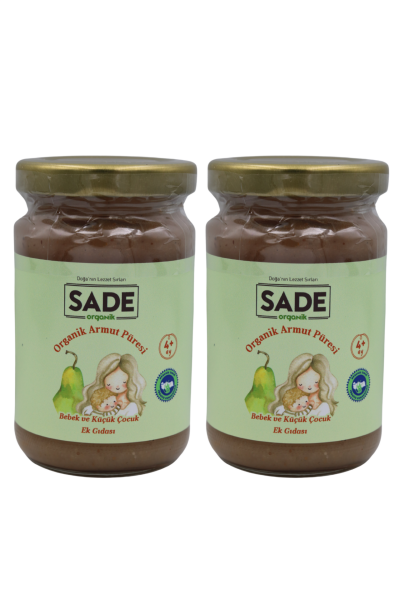 Sade Organik - Armut Püresi 100 gr x 2 Paket (+4 Ay)