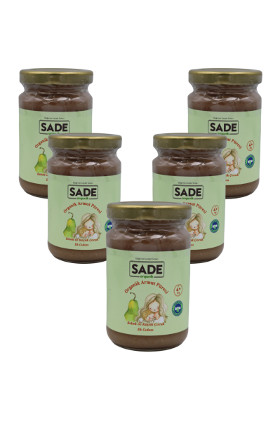 Sade Organik - Armut Püresi 100 gr x 5 Paket (+4 Ay)