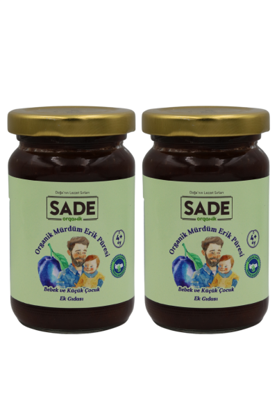Organik Mürdüm Erik Püresi 100gr 2'Lİ Paket (4+ay) görseli.