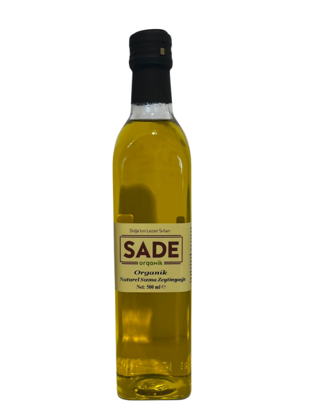 Sade Organik Naturel Sızma Zeytinyağı 500ml görseli.