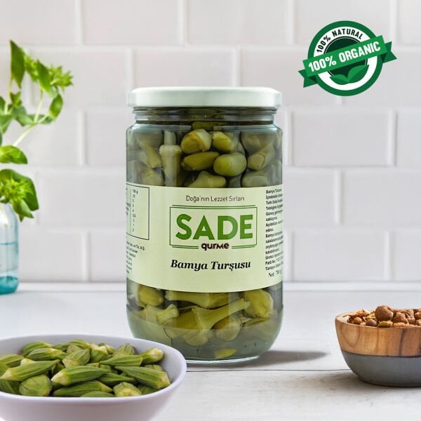Sade Gurme Bamya Turşusu - 780 Gr. | Katkısız Lezzet