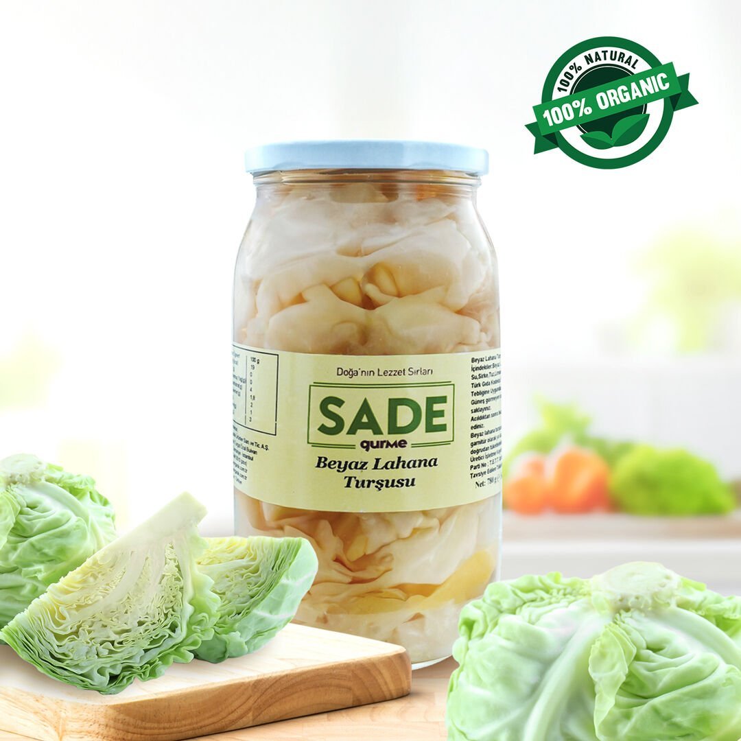 Sade Gurme Beyaz Lahana Turşusu 780 Gr. | Katkısız Lezzet