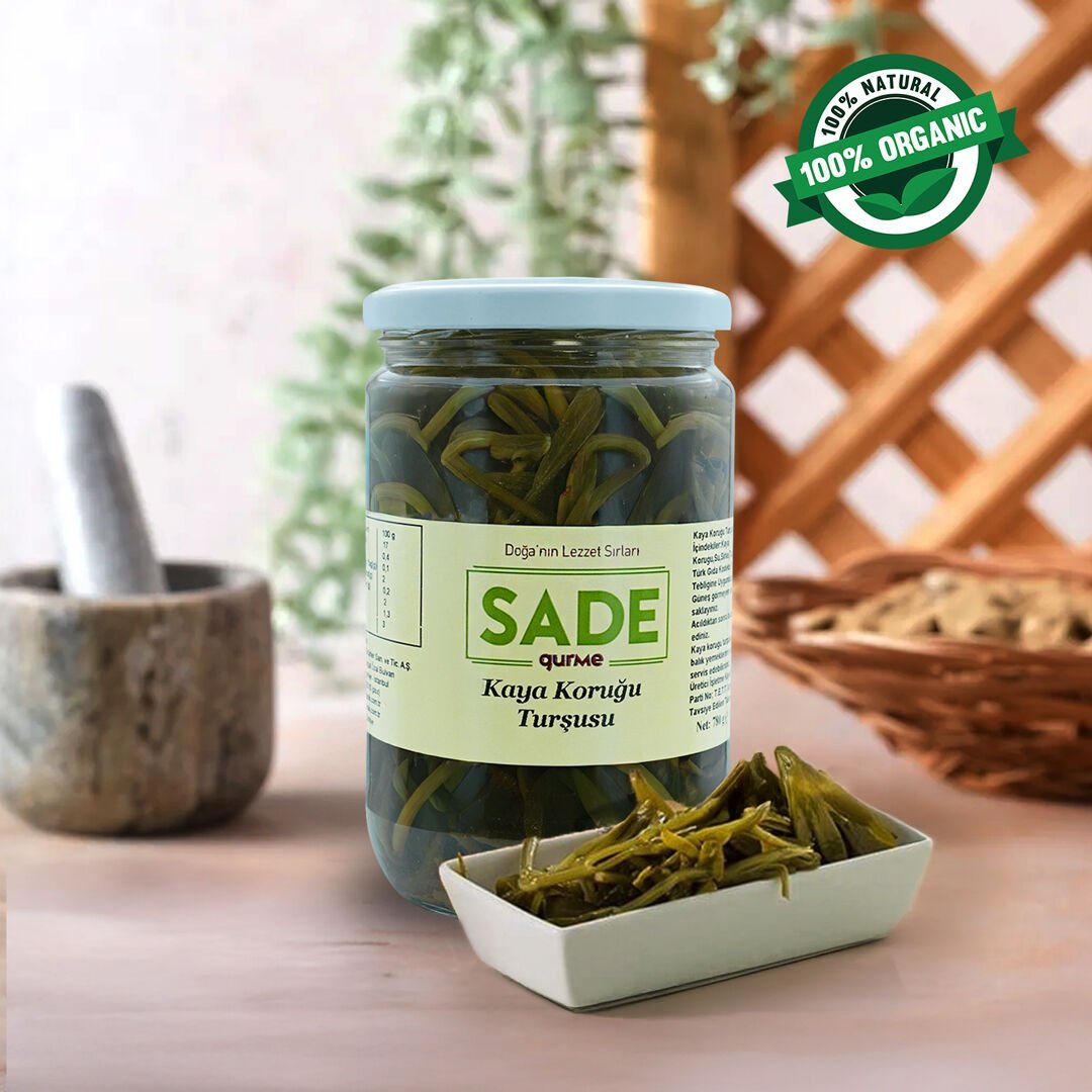 Sade Gurme Kaya Koruğu Turşusu 780 Gr. | Katkısız Lezzet