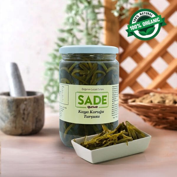 Sade Gurme Kaya Koruğu Turşusu 780 Gr. | Katkısız Lezzet görseli.